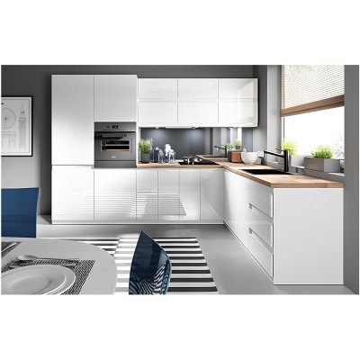 Dulap inferior, alb/alb extra lucios HG, AURORA D40S5