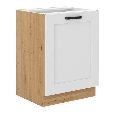 Dulap inferior, alb/stejar artisan, LULA 60 D 1F BB