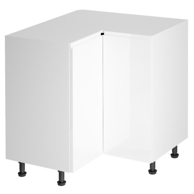 Dulap inferior colţ, alb lucios, bucătăria AURORA