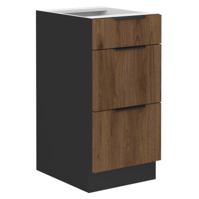 Dulap inferior, nuc okapi/negru, MENZO 40 D 3S BB