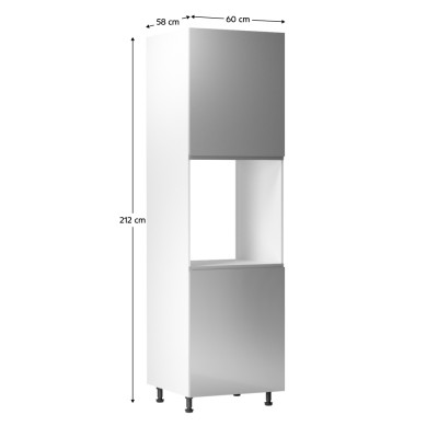 Dulap pentru alimente, alb/ gri extra lucios, bucătăria AURORA