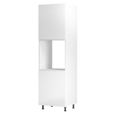 Dulap pentru alimente, alb/alb luciu extra ridicat, stânga, AURORA D60P