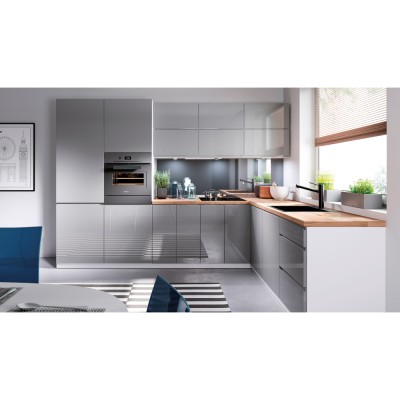 Dulap pentru aparate electrocasnice, alb/ gri extra lucios, bucătăria AURORA