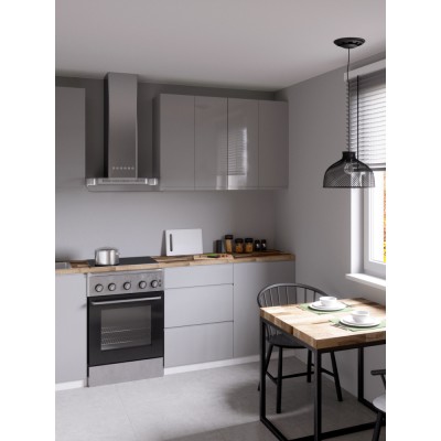 Dulap pentru aparate electrocasnice, alb/ gri extra lucios, bucătăria AURORA