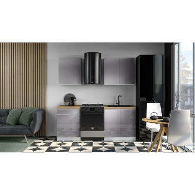 Dulap pentru aparate electrocasnice, alb/ gri extra lucios, bucătăria AURORA