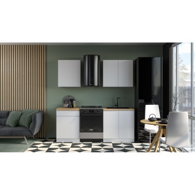 Dulap pentru frigider, alb lucios, bucătăria AURORA