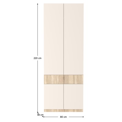 Dulap, stejar sonoma/caşmir, VERTIO SZF4D2S