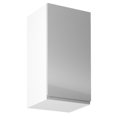 Dulap superior, alb/ gri extra lucios, bucătăria AURORA