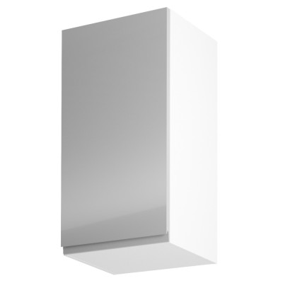 Dulap superior, alb/ gri extra lucios, bucătăria AURORA