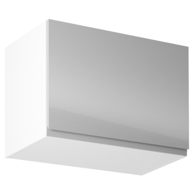 Dulap superior, alb/ gri extra lucios, bucătăria AURORA