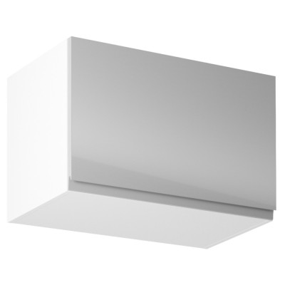 Dulap superior, alb/ gri extra lucios, bucătăria AURORA