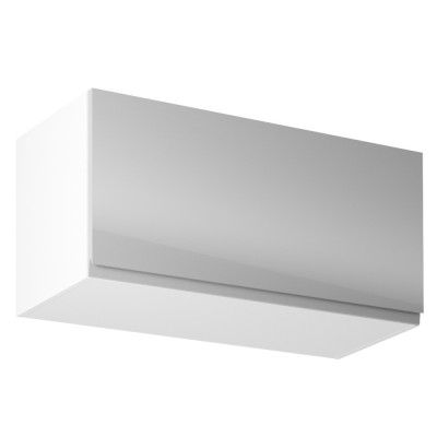 Dulap superior, alb/ gri extra lucios, bucătăria AURORA