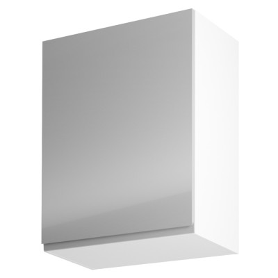 Dulap superior, alb/ gri extra lucios, bucătăria AURORA