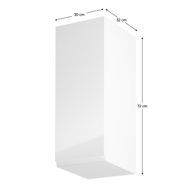 Dulap superior, alb lucios, bucătăria AURORA