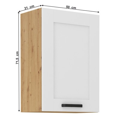 Dulap superior, alb/stejar artisan, LULA 50 G-72 1F