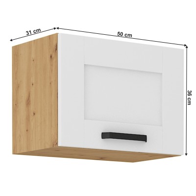 Dulap superior, alb/stejar artisan, LULA 50 GU-36 1F