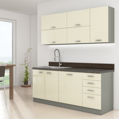 Dulap superior, crem extra lucios, set PRADO 1