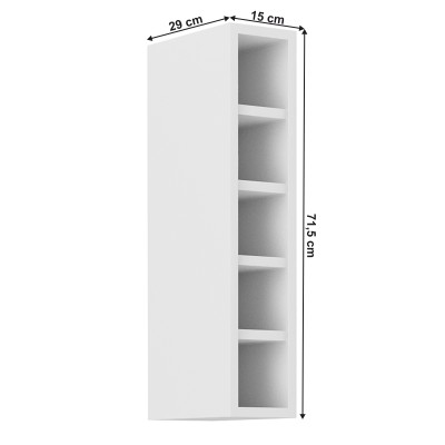 Dulap superior cu rafturi, alb, LULA 15 G-72 OTW