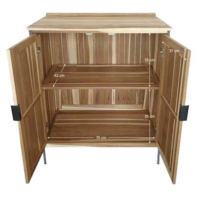 Dulăpior de bucătărie pentru grădină, lemn de salcâm, natural, ALIENA TYP 2