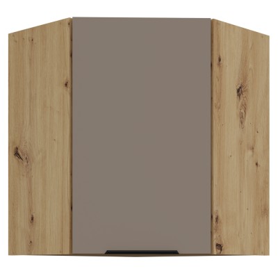 Dulăpior de colţ superior, sandgrau/stejar artisan, FRISBO 60x60 GN-72 1F