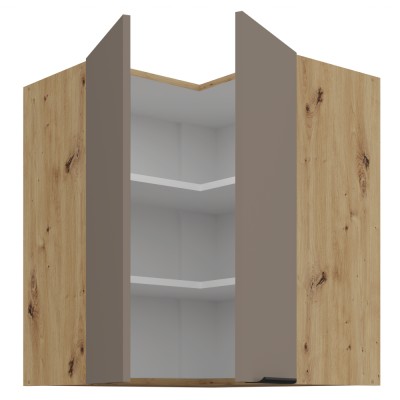 Dulăpior de colţ superior, sandgrau/stejar artisan, FRISBO 60x60 GN-72 2F