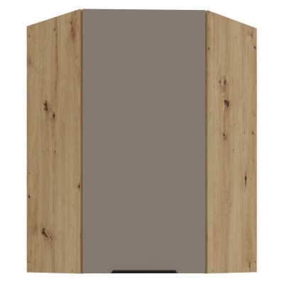Dulăpior de colţ superior, sandgrau/stejar artisan, FRISBO 60x60 GN-90 1F