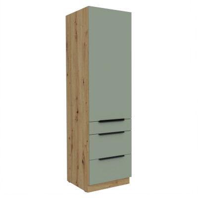 Dulăpior înalt, aquamarine/stejar artisan, ARSANY 60 DKS-210 3S1F