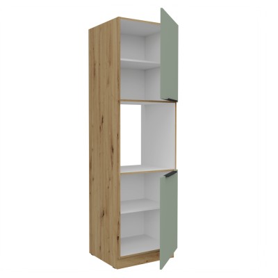 Dulăpior înalt pentru cuptor încorporabil, aquamarine/stejar artisan, ARSANY 60 DP-210 2F