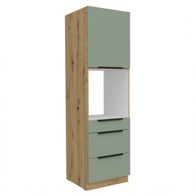 Dulăpior înalt pentru cuptor încorporabil, aquamarine/stejar artisan, ARSANY 60 DPS-210 3S1F