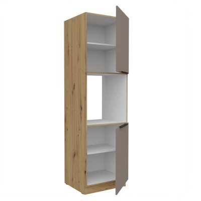 Dulăpior înalt pentru cuptor încorporabil, sandgrau/stejar artisan, FRISBO 60 DP-210 2F