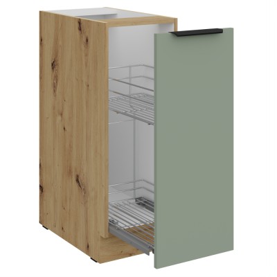 Dulăpior inferior cu coş extensibil, aquamarine/stejar artisan, ARSANY 30 D CARGO BB