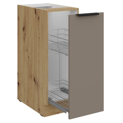 Dulăpior inferior cu coş extensibil, sandgrau/stejar artisan, FRISBO 30 D CARGO BB