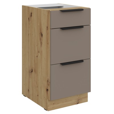 Dulăpior inferior, sandgrau/stejar artisan, FRISBO 40 D 3S BB