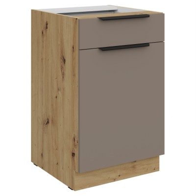 Dulăpior inferior, sandgrau/stejar artisan, FRISBO 50 D 1F 1S BB