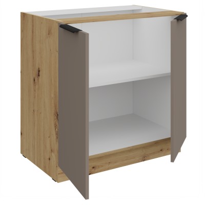 Dulăpior inferior, sandgrau/stejar artisan, FRISBO 80 D 2F BB