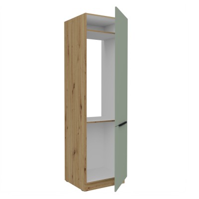 Dulăpior pentru frigider încorporabil, aquamarine/stejar artisan, ARSANY 60 LO-210 2F