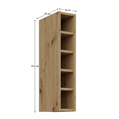 Dulăpior superior cu poliţă stejar artisan, FRISBO/ARSANY 15 G-72 OTW