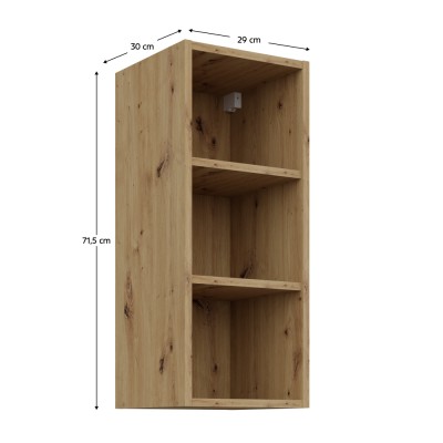 Dulăpior superior cu poliţă stejar artisan, FRISBO/ARSANY 30 G-72 OTW