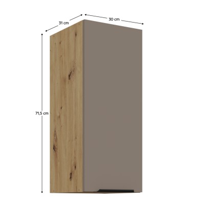 Dulăpior superior, sandgrau/stejar artisan, FRISBO 30 G-72 1F