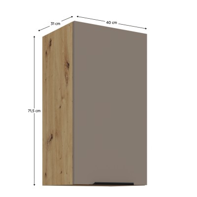 Dulăpior superior, sandgrau/stejar artisan, FRISBO 40 G-72 1F