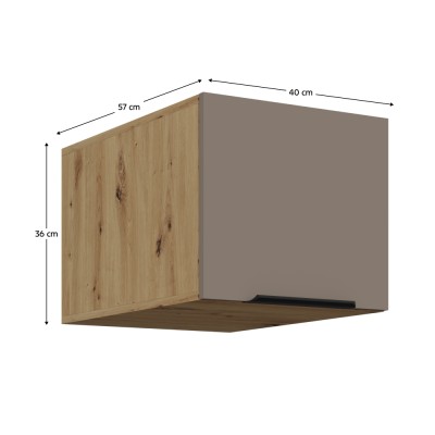 Dulăpior superior, sandgrau/stejar artisan, FRISBO 40 NAGU-36 1F