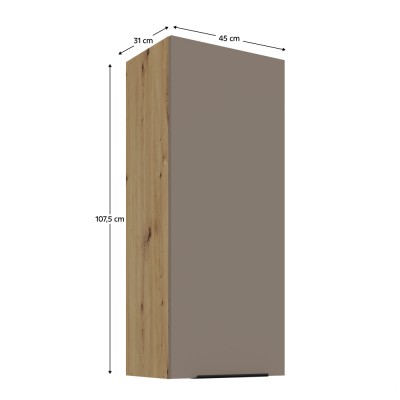 Dulăpior superior, sandgrau/stejar artisan, FRISBO 45 G-108 1F