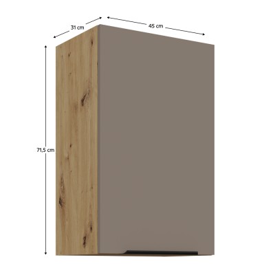 Dulăpior superior, sandgrau/stejar artisan, FRISBO 45 G-72 1F