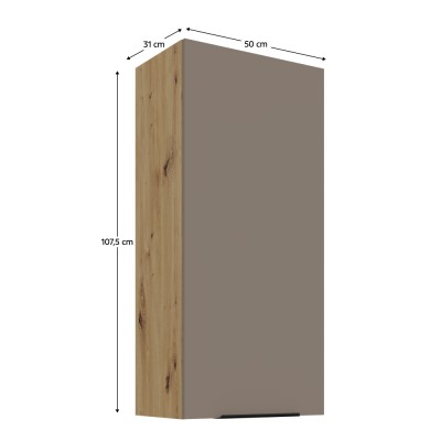 Dulăpior superior, sandgrau/stejar artisan, FRISBO 50 G-108 1F