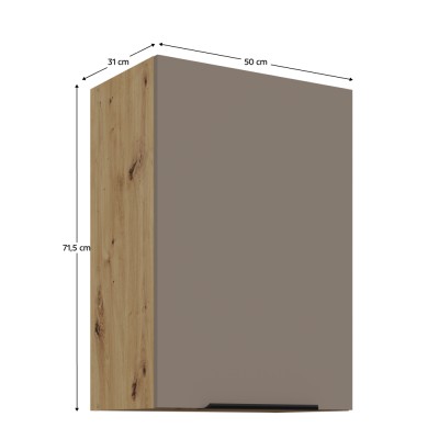 Dulăpior superior, sandgrau/stejar artisan, FRISBO 50 G-72 1F