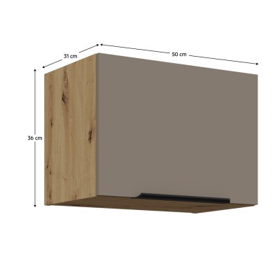 Dulăpior superior, sandgrau/stejar artisan, FRISBO 50 GU-36 1F