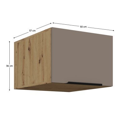 Dulăpior superior, sandgrau/stejar artisan, FRISBO 50 NAGU-36 1F
