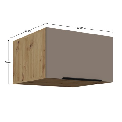 Dulăpior superior, sandgrau/stejar artisan, FRISBO 60 NAGU-36 1F