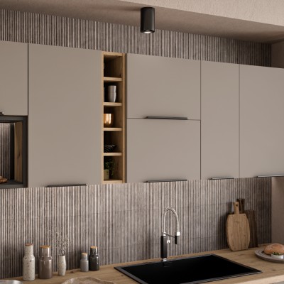 Dulăpior superior, sandgrau/stejar artisan, FRISBO 60 NAGU-36 1F