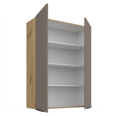 Dulăpior superior, sandgrau/stejar artisan, FRISBO 80 G-108 2F